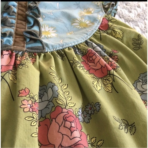 Matilda Jane Girls Sz 4 Mix and Mingle Flutter Dress & Headband Secret Fields - Picture 7 of 9